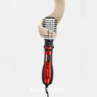 1+1=3 фен браш 3в1 +  плойка хвиля KEMEI 18 ММ