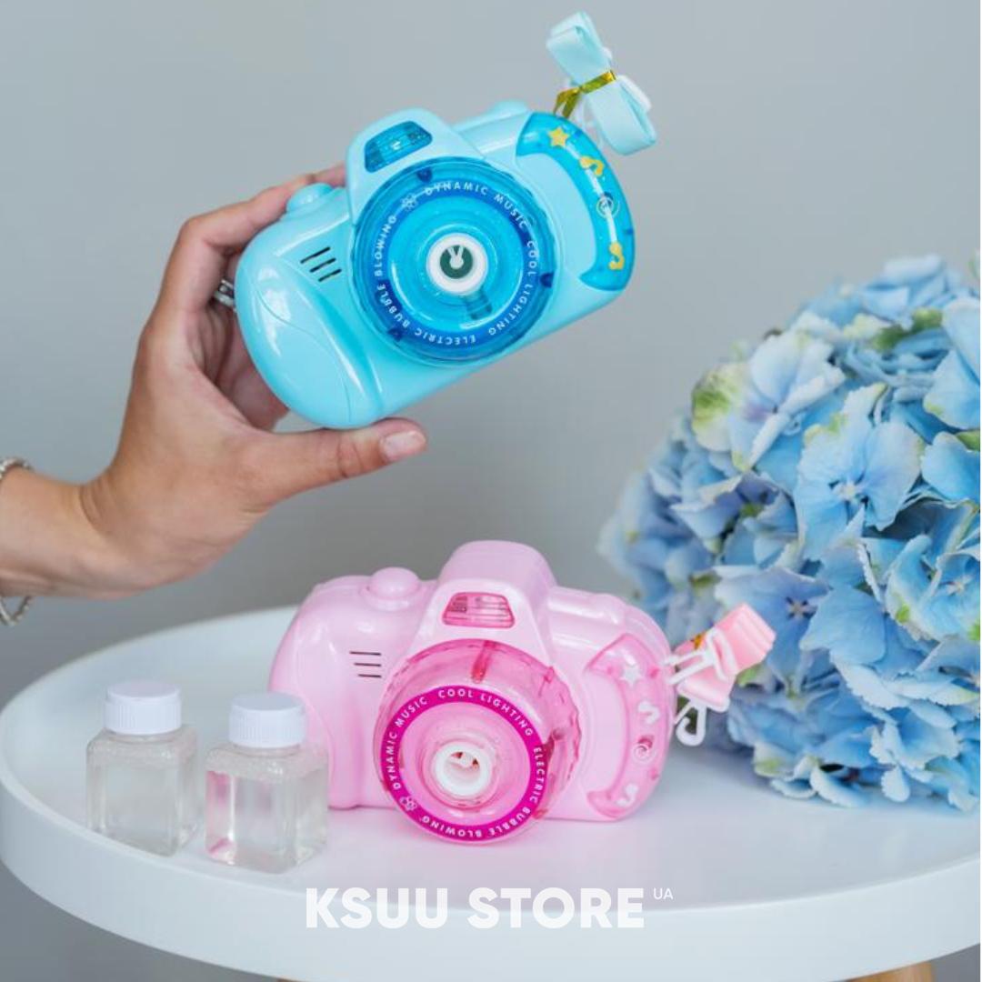 Дитячий фотоапарат для мильних бульбашок