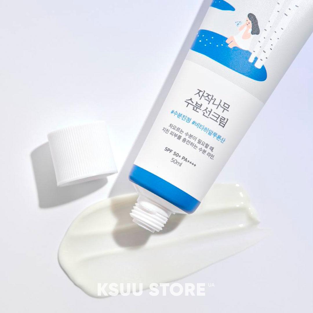 Зволожувальний сонцезахисний крем із березовим соком Round Lab Birch Juice Moisturizing Sunscreen SPF50+PA++++, 50 мл