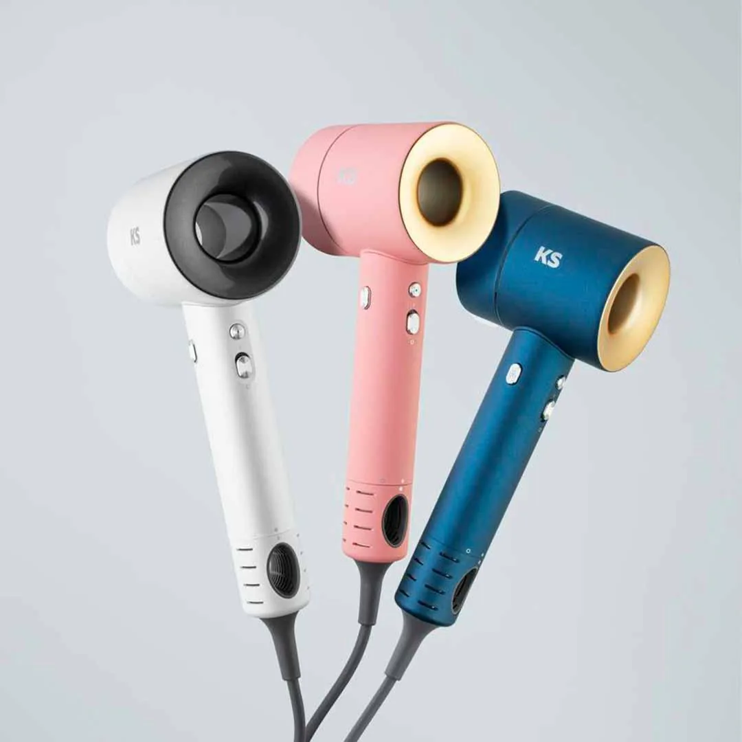 Фото 2 - Фен Hair Dryer KS AirPro 01P blue + Цилиндрическая насадка для локонов KS Фото 2 - Фен Hair Dryer KS AirPro 01P blue + Цилиндрическая насадка для локонов KS