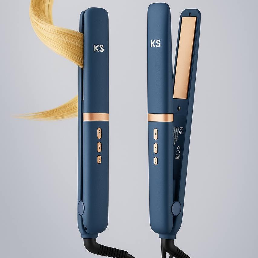 Фото 4 - Плойка-локон KS MagicCurl 36 мм + Выпрямитель синий SleekPro KS K22i Фото 4 - Плойка-локон KS MagicCurl 36 мм + Выпрямитель синий SleekPro KS K22i